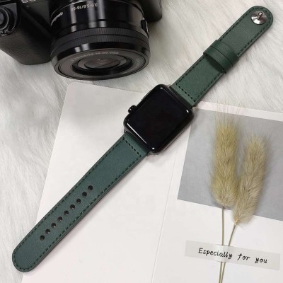 Eco-Friendly Resistant Microfibre Watch Strap WatchBands  For Apple  Series 3 4 5 Waterproof  Leather  Watch Wrist Bracelet