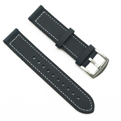 NATOBELT  Rubber And Leather Watch+Bands Premium Rubber Watch Straps With Quick Release Watch Band 20mm 22mm 24mm